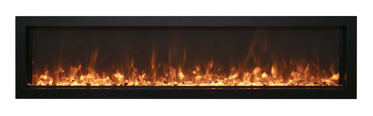 40" Panorama Xtraslim Smart Full View Indoor /Outdoor Electric Fireplace With Black Steel Surround 3 40" Panorama Xtraslim Smart Full View Indoor /Outdoor Electric Fireplace With Black Steel Surround - Image 3
