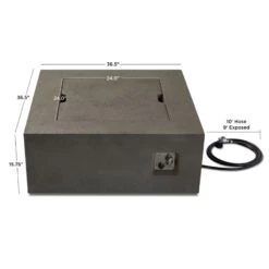 36" Baltic Square Glacier Grey Propane Fire Table 20 36" Baltic Square Glacier Grey Propane Fire Table -Dimplex Shop B203