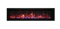 65" Remii Deep Indoor/Outdoor Built-In Electric Fireplace -Dimplex Shop BI60DEEP SABLE ORANGE MG 0742