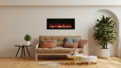 50" Amantii Electric Slim Smart Built-in Electric Fireplace 26 50" Amantii Electric Slim Smart Built-in Electric Fireplace -Dimplex Shop Bi20Slim20with20ocean20glass20media