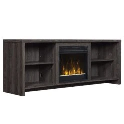 60" Shelter Cove Black TV Entertainment Media Stand W/ Electric Fireplace 8 60" Shelter Cove Black TV Entertainment Media Stand W/ Electric Fireplace -Dimplex Shop D 18MM6037 PW07 02 ffsd