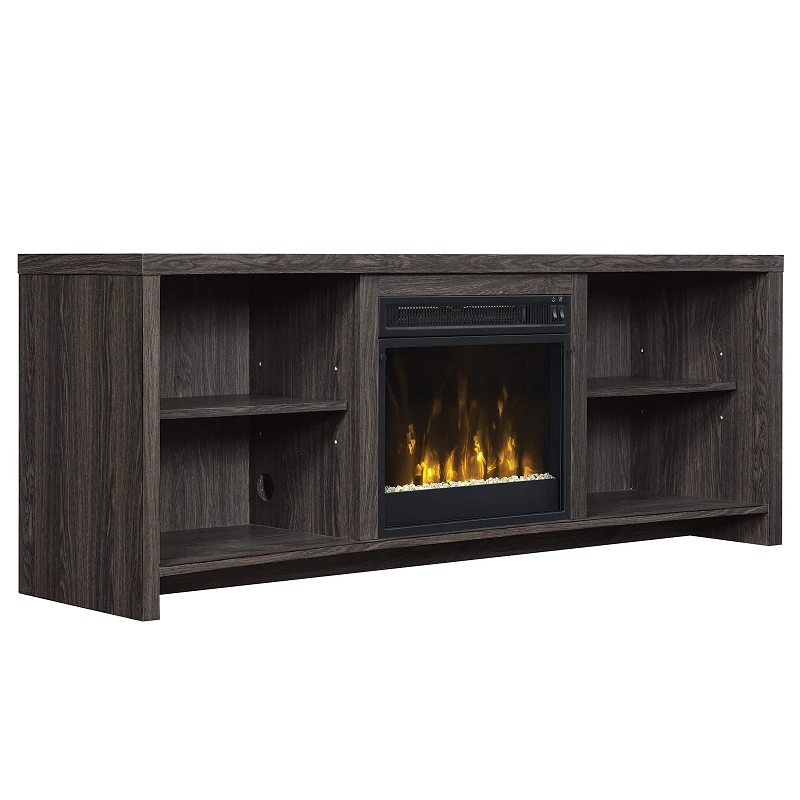 60" Shelter Cove Black TV Entertainment Media Stand W/ Electric Fireplace 3 60" Shelter Cove Black TV Entertainment Media Stand W/ Electric Fireplace - Image 3
