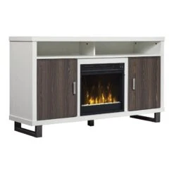 54" Maya White TV Entertainment Media Stand W/ Electric Fireplace 8 54" Maya White TV Entertainment Media Stand W/ Electric Fireplace -Dimplex Shop D 18MM6072 PT85 02 ffsd