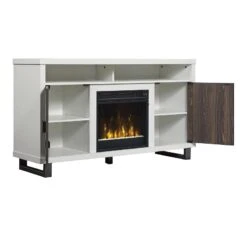 54" Maya White TV Entertainment Media Stand W/ Electric Fireplace 9 54" Maya White TV Entertainment Media Stand W/ Electric Fireplace -Dimplex Shop D 18MM6072 PT85 03 ffsd