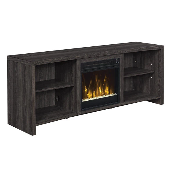 60" Shelter Cove Black TV Entertainment Media Stand W/ Electric Fireplace 4 60" Shelter Cove Black TV Entertainment Media Stand W/ Electric Fireplace - Image 4