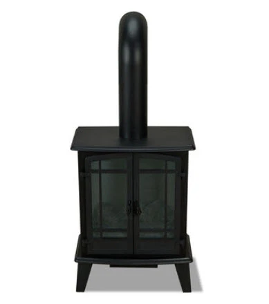 25" Foster Real Flame Black Electric Fireplace Stove 2 25" Foster Real Flame Black Electric Fireplace Stove - Image 2