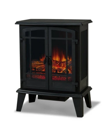 25" Foster Real Flame Black Electric Fireplace Stove 5 25" Foster Real Flame Black Electric Fireplace Stove - Image 5