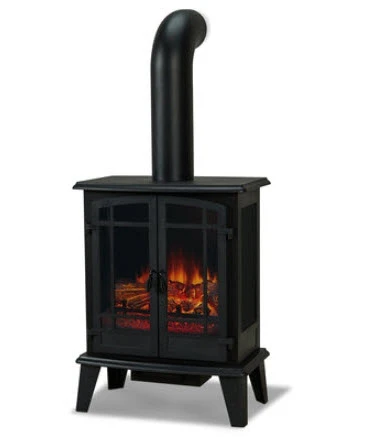 25" Foster Real Flame Black Electric Fireplace Stove 4 25" Foster Real Flame Black Electric Fireplace Stove - Image 4