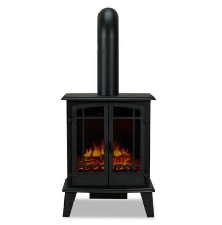 25" Foster Real Flame Black Electric Fireplace Stove 1 25" Foster Real Flame Black Electric Fireplace Stove