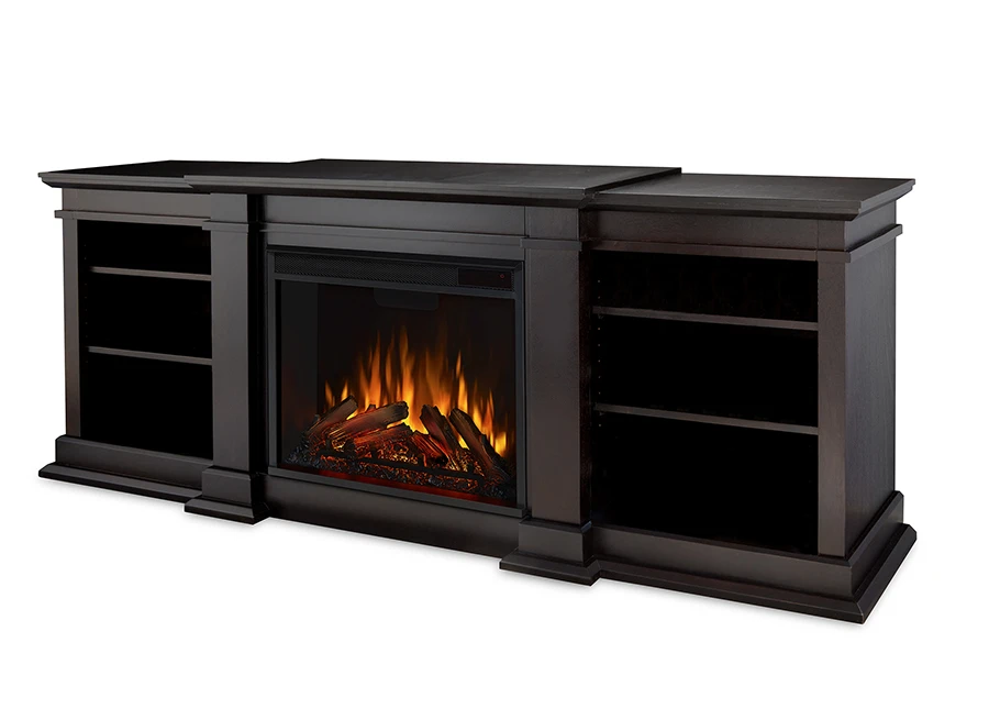 72" Fresno Walnut Electric Media Fireplace 2 72" Fresno Walnut Electric Media Fireplace - Image 2