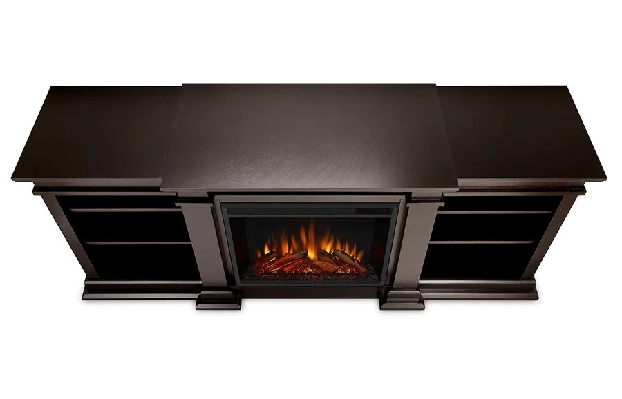 72" Fresno Walnut Electric Media Fireplace 4 72" Fresno Walnut Electric Media Fireplace - Image 4