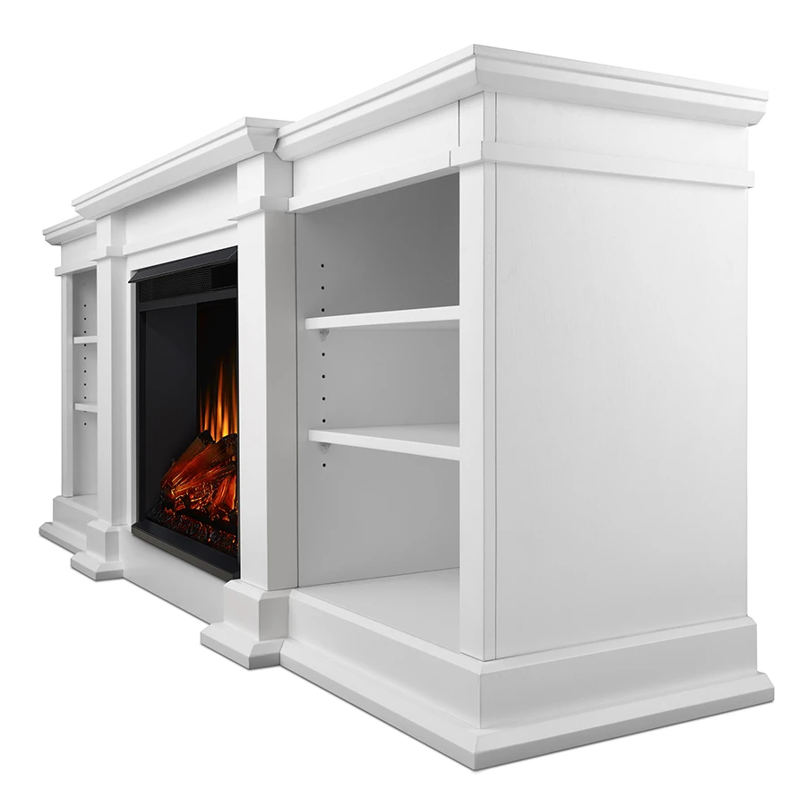 72" Fresno White Electric Media Fireplace 3 72" Fresno White Electric Media Fireplace - Image 3