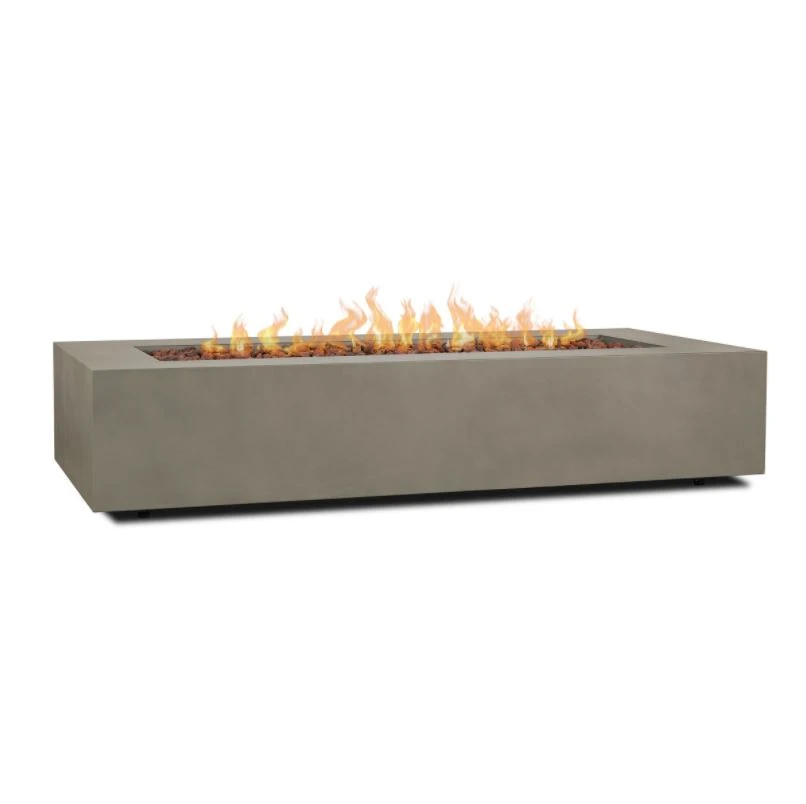 70" Aegean Mist Gray Large Rectangle Fire Table W/ Conversion Kit 4 70" Aegean Mist Gray Large Rectangle Fire Table W/ Conversion Kit - Image 4