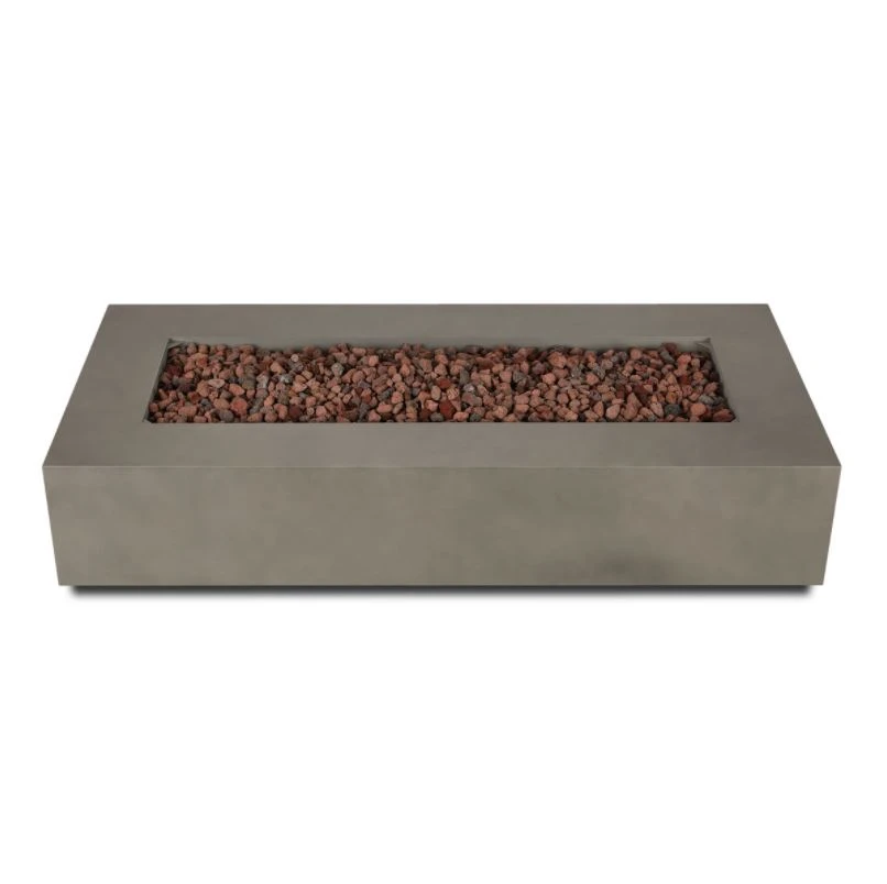 70" Aegean Mist Gray Large Rectangle Fire Table W/ Conversion Kit 6 70" Aegean Mist Gray Large Rectangle Fire Table W/ Conversion Kit - Image 6