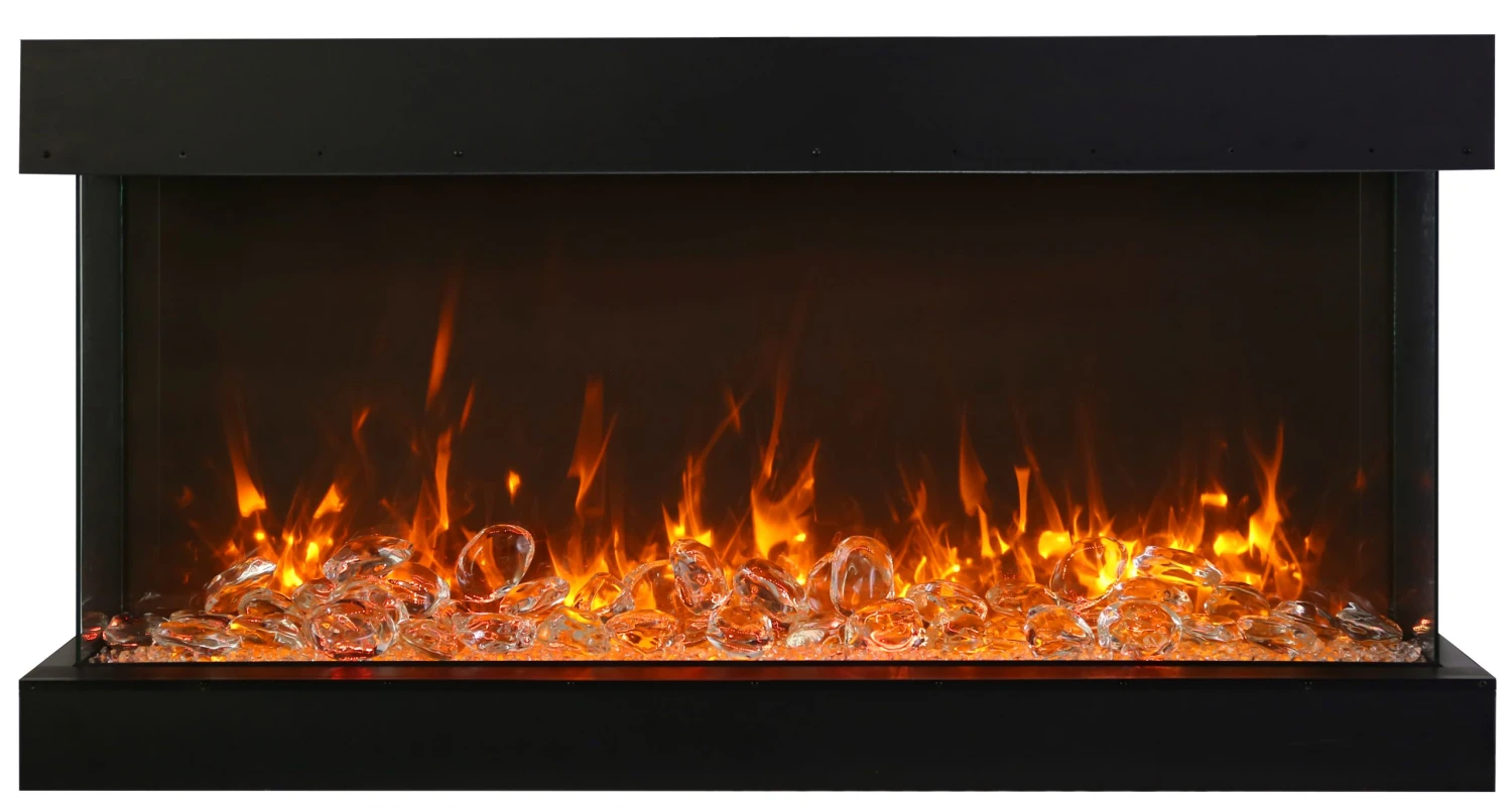 50" Amantii Tru View XL Deep Smart 3 Sided Glass Electric Fireplace 3 50" Amantii Tru View XL Deep Smart 3 Sided Glass Electric Fireplace - Image 3
