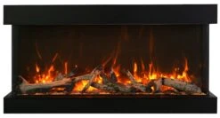 50" Amantii Tru View XL Deep Smart 3 Sided Glass Electric Fireplace