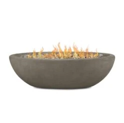 58" Glacier Gray Riverside Large Oval LP Fire Bowl