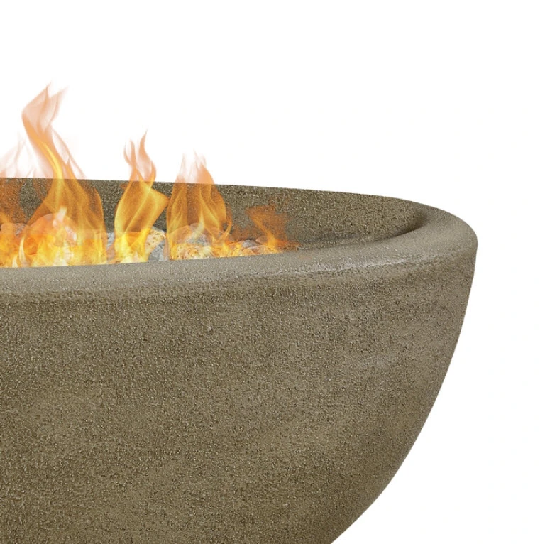 48" Riverside Oval Fire Bowl - Glacier Gray 2 48" Riverside Oval Fire Bowl - Glacier Gray - Image 2