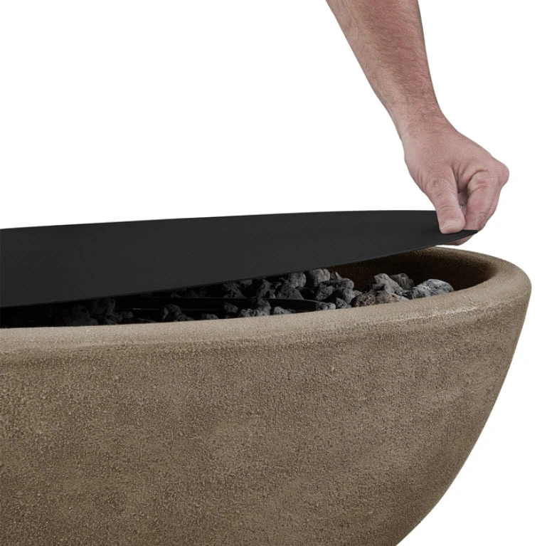 48" Riverside Oval Fire Bowl - Glacier Gray 7 48" Riverside Oval Fire Bowl - Glacier Gray - Image 7