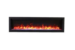 Amantii Symmetry Smart 34" Electric Fireplace -Dimplex Shop SYM6020FRONT20231420GLASS20ORANGE20FLAME2023208 01