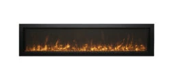 35" Remii Extra Slim Indoor/Outdoor Built-In Electric Fireplace -Dimplex Shop SYM60XS20YELLOW20AMBER20FIREGLASS