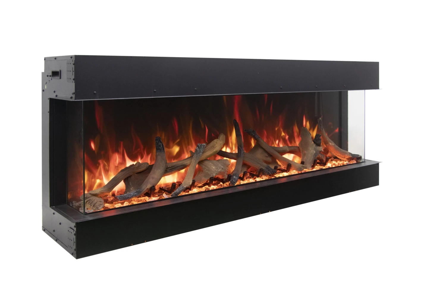 72" Amantii 3 Sided Glass Electric Fireplace 3 72" Amantii 3 Sided Glass Electric Fireplace - Image 3