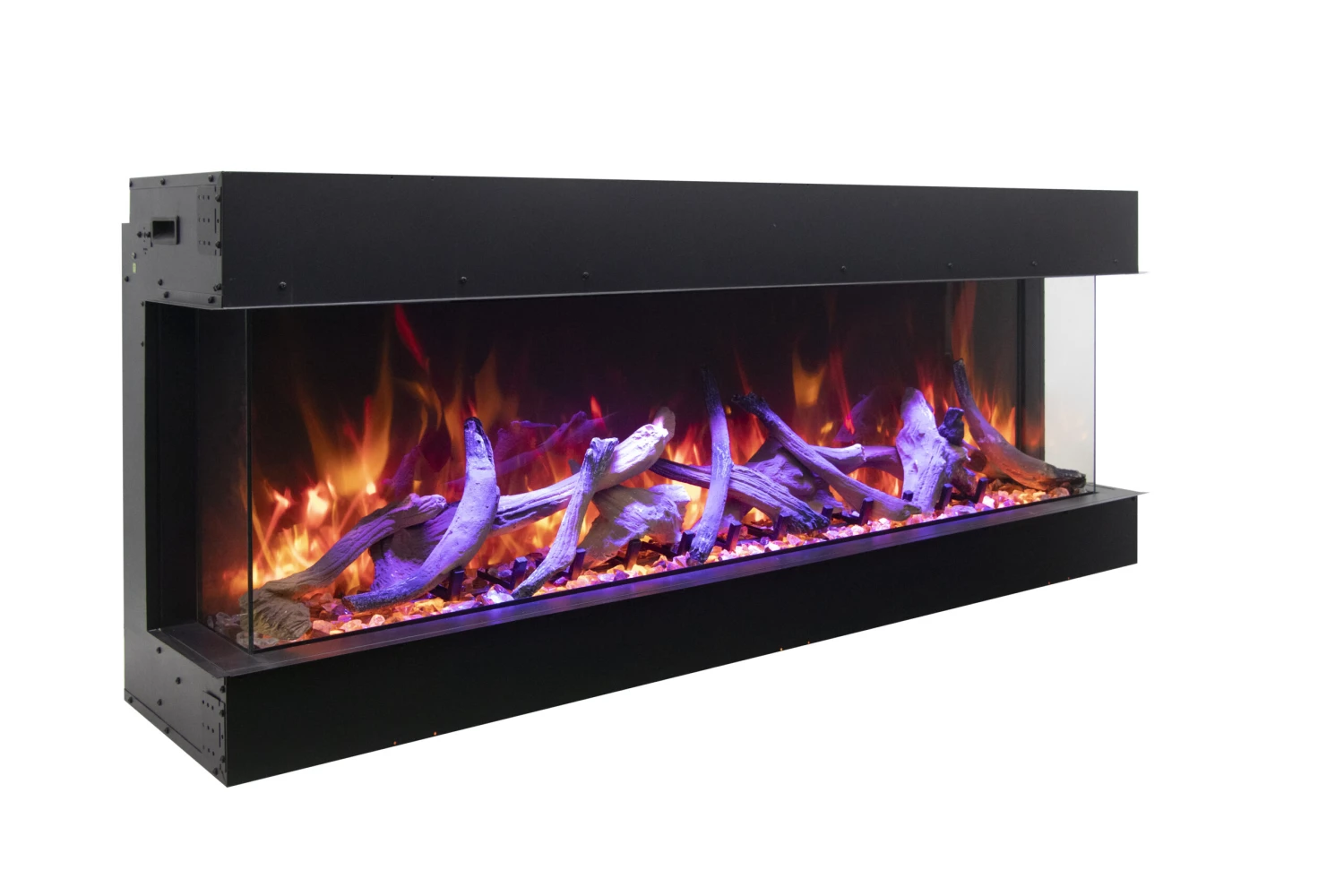 72" Amantii 3 Sided Glass Electric Fireplace 4 72" Amantii 3 Sided Glass Electric Fireplace - Image 4