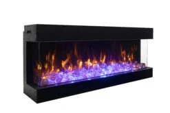 50" Amantii Tru View XL Deep Smart 3 Sided Glass Electric Fireplace 27 50" Amantii Tru View XL Deep Smart 3 Sided Glass Electric Fireplace -Dimplex Shop TUR20VIEW206020XL20GLASS20CHUNKS20YELLOW20 MG 8106
