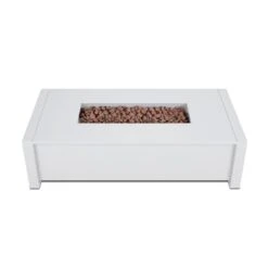 42" Keenan White LP Firepit Table 19 42" Keenan White LP Firepit Table -Dimplex Shop Table203 01