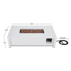 42" Keenan White LP Firepit Table 22 42" Keenan White LP Firepit Table -Dimplex Shop Table206 01