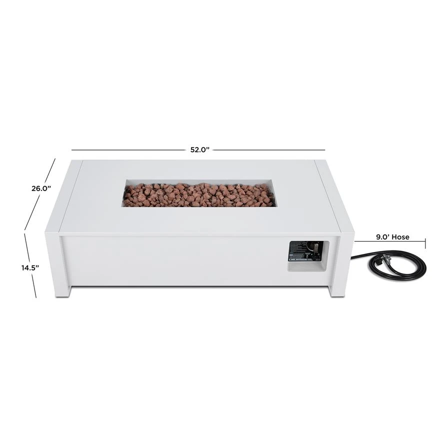 42" Keenan White LP Firepit Table 6 42" Keenan White LP Firepit Table - Image 6