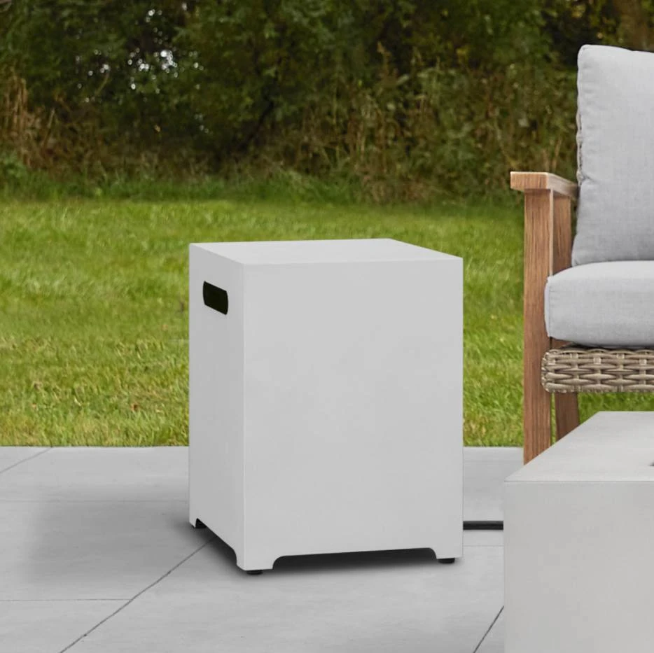 52" Keenan White LP Firepit Table 12 52" Keenan White LP Firepit Table - Image 12