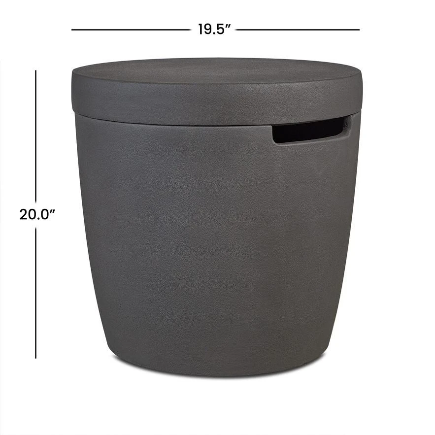 40" Eureka Low Square Propane Fire Table In Carbon 10 40" Eureka Low Square Propane Fire Table In Carbon - Image 10