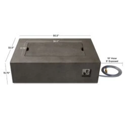 50.5" Glacier Grey Baltic Rectangle Natural Gas Fire Table 21 50.5" Glacier Grey Baltic Rectangle Natural Gas Fire Table -Dimplex Shop a3 32