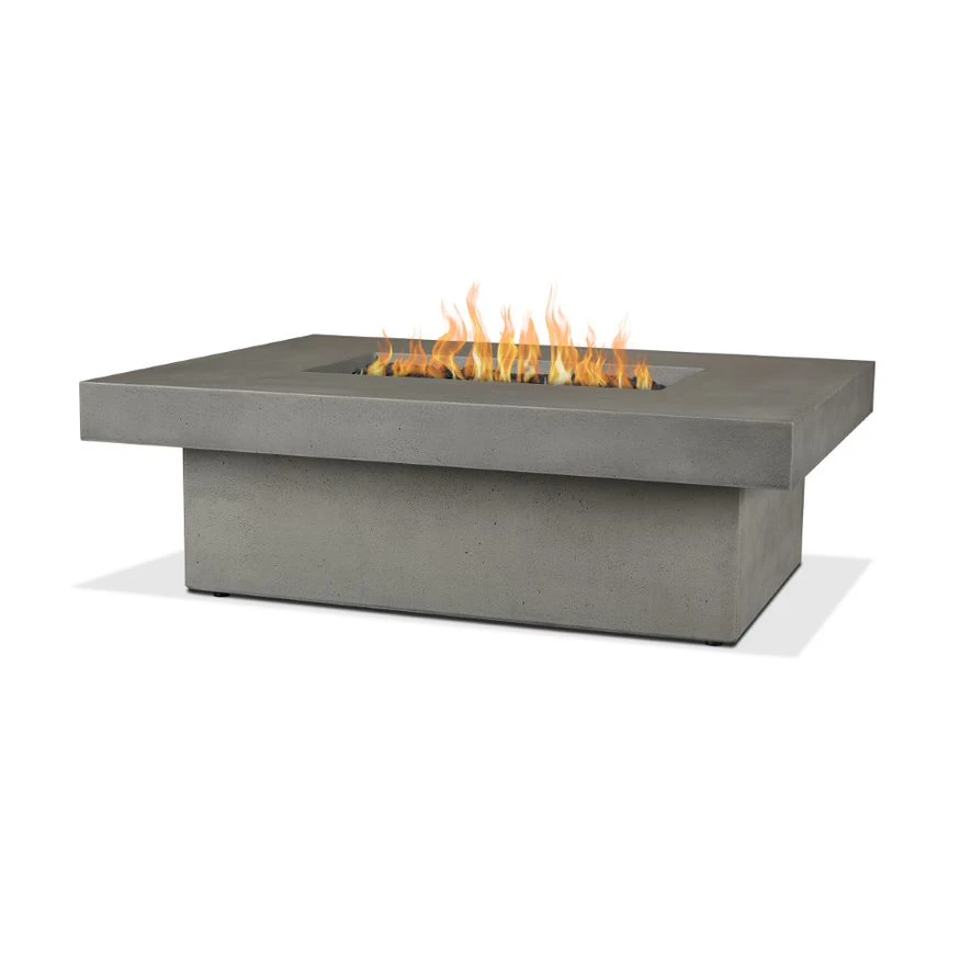 60" Geneva Ash Rectangle Concrete Propane Fire Pit Table With Hidden Tank 2 60" Geneva Ash Rectangle Concrete Propane Fire Pit Table With Hidden Tank - Image 2
