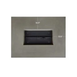 60" Geneva Ash Rectangle Concrete Propane Fire Pit Table With Hidden Tank 21 60" Geneva Ash Rectangle Concrete Propane Fire Pit Table With Hidden Tank -Dimplex Shop ash7