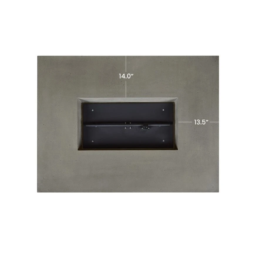 60" Geneva Ash Rectangle Concrete Propane Fire Pit Table With Hidden Tank 8 60" Geneva Ash Rectangle Concrete Propane Fire Pit Table With Hidden Tank - Image 8