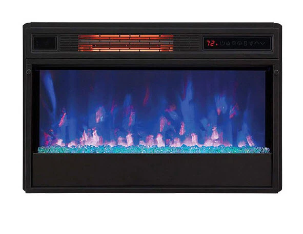 72" Enterprise High Gloss White Crystal Bed TV Stand Infrared Electric Fireplace 3 72" Enterprise High Gloss White Crystal Bed TV Stand Infrared Electric Fireplace - Image 3