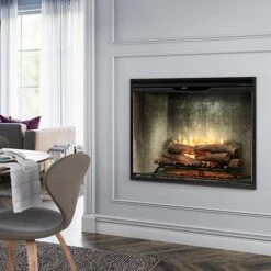 36" Dimplex Revillusion Weathered Concrete With Glass Portrait Fireplace