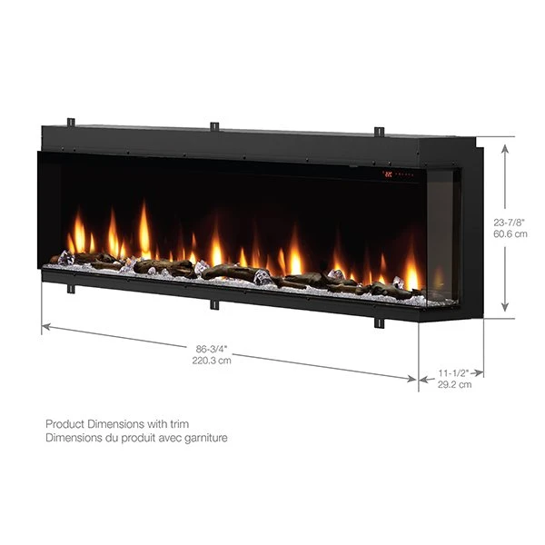 88" Dimplex IgniteXL Bold Built-in Linear Electric Fireplace 3 88" Dimplex IgniteXL Bold Built-in Linear Electric Fireplace - Image 3