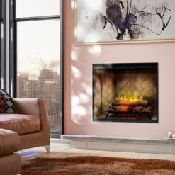 36" Dimplex Revillusion Herringbone With Glass Fireplace -Dimplex Shop d2 25
