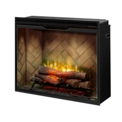 36" Dimplex Revillusion Herringbone With Glass Fireplace -Dimplex Shop d3 17