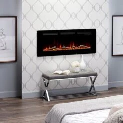 Dimplex 48" Sierra Wall Built-In Linear Electric Fireplace -Dimplex Shop d4 08