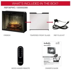 36" Dimplex Revillusion Weathered Concrete With Glass Portrait Fireplace 13 36" Dimplex Revillusion Weathered Concrete With Glass Portrait Fireplace -Dimplex Shop d6 12