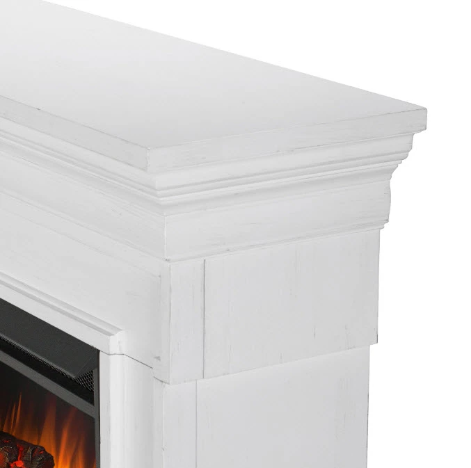 55" Emerson Real Flame White Electric Fireplace 5 55" Emerson Real Flame White Electric Fireplace - Image 5