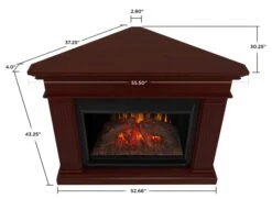 55.5" Kennedy Grand White Corner Electric Fireplace 5 55.5" Kennedy Grand White Corner Electric Fireplace -Dimplex Shop image 28