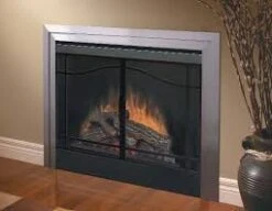 Dimplex 33" Glass Swing Doors For Built-In Electric Firebox - BFSDOOR33BLK