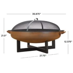 34" LaPorte Wood-Burning Fire Pit In Rust 21 34" LaPorte Wood-Burning Fire Pit In Rust -Dimplex Shop lA205