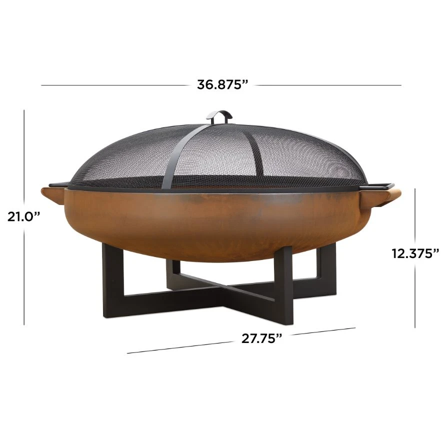 34" LaPorte Wood-Burning Fire Pit In Rust 8 34" LaPorte Wood-Burning Fire Pit In Rust - Image 8