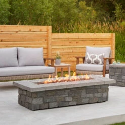 66" Sedona Gray Rectangular Fire Table
